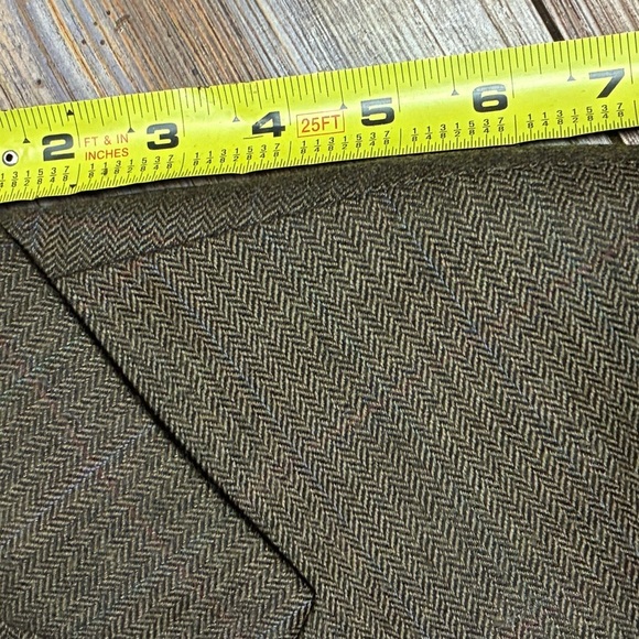 Lauren Ralph Lauren Brown Wool Blazer 42R Herringbone Sport Coat Mexico - Picture 12 of 12